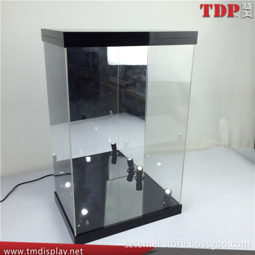 factory custom collectiable toy figure acrylic display case with LED light